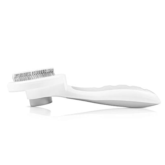 HONEY CARE Magic Pet Brush, Soft Teeth, for Both Dog and Cat, Greyish White, A51-FxdDO3QO