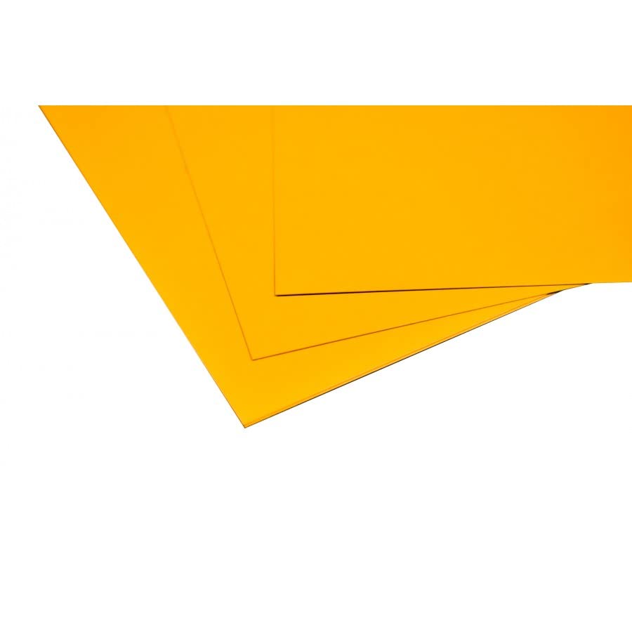 Lastra Alluminio Preverniciato Color Giallo RAL 1021/1023 - Dimensione 500x1000 mm Spessore 0,5 mm - Taglio Preciso e Lineare per Lavorazione Metalli, Fogli Piastre Lamiera Alluminio per Artigianato
