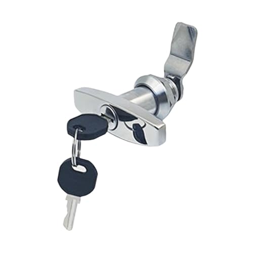 RCGOFOLLOW Cerradura de gabinete con manija en T, pestillo de acero inoxidable 304, ideal para garajes, cajones, vehículos, cajas de herramientas, accesorios