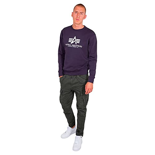 Alpha Industries Basic Sweater Sweatshirt für Herren Nightshade – Ansicht 4