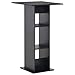 Produktbild vidaXL Bartisch mit 2 Regalen Stehtisch Bartresen Tresentisch Bistrotisch Küchentisch Loungetisch Esstisch Frühstückstisch Tisch Schwarz 60x60x110cm