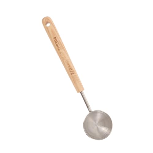 OHPHCALL 不??木柄計量スプーン 調味料用 メタルキッチン計量器具 滑り止めグリップ 耐久性マット仕上げ 調理 製菓適用