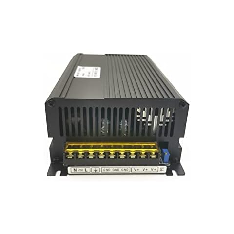 Adjustable Regulated Power Supply 1500W Schaltzufuhrversorgung AC-DC SMPS Ausgabe 1 2 V 15V 24 V 36V 48V 50V 60V 72V 80V 9 0V Gleichstromversorgung Compact and Various Application (Color : Noir, Siz Cover