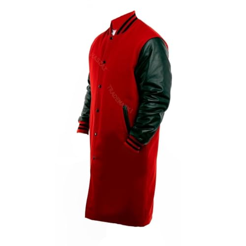 Image of New Letterman Varsity Coats, Baseball Bomber Coats, Long Letterman Coat Jackets, Warm Wool Long Coat