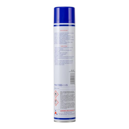 Image of Aerosol Solutions Line Marker Blue 26 Oz [Pack of 6] Grass and Road Spray Paint, All Purpose Striping Paint Spray | Perfect for Athletics, Sports Fields & Pavement