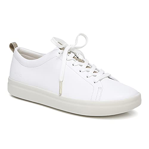 Vionic Women's Aura Paisley Lace Up Sneaker- Ladies Casual Sneakers That Include Three-Zone Comfort with Orthotic Insole Arch Support, Sneakers for Women, Medium Fit White 8.5 Medium US
