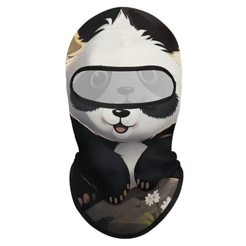 Máscara facial de balaclava con dibujo de panda para hombre y mujer, protección solar, transpirable, cubre todo el cráneo para senderismo, ciclismo, running y conducción miniatura 7