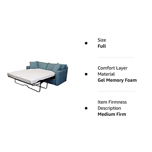 Dynastymattress 4-Inch Cool Gel Memory Foam Mattress Sleeper For Convertible Folding Sofa & Couch Beds Full Size Sofa Not Included #TOP7