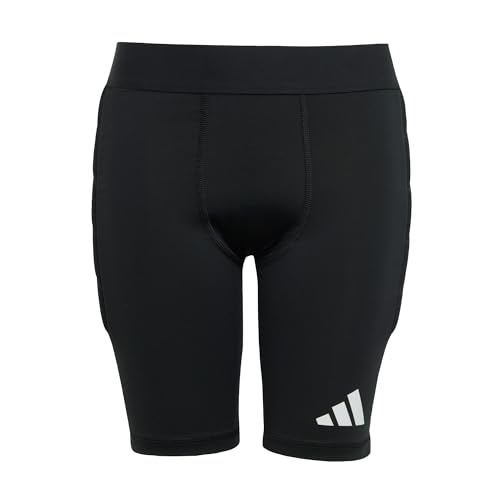 adidas Unisex Kinder Squadra25 Padded Goalkeeper Short Tight Kids Tights Black/White 11-12 Years