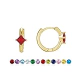 Birthstone Earrings for Women Trendy Emerald Birthstone Earring Dainty Small 14k Gold Plated Huggie Hoop Earrings Cubic Zirconia Earring Birthday Gifts for Women Jewelry