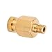 ZJchao Pipe Nipple Brass Thread Straight Fitting Connector Durable Industrial Piping Supplies for Nylon Copper Aluminum Tubes M6 x 1 Size 4mm 6mm (PD606)