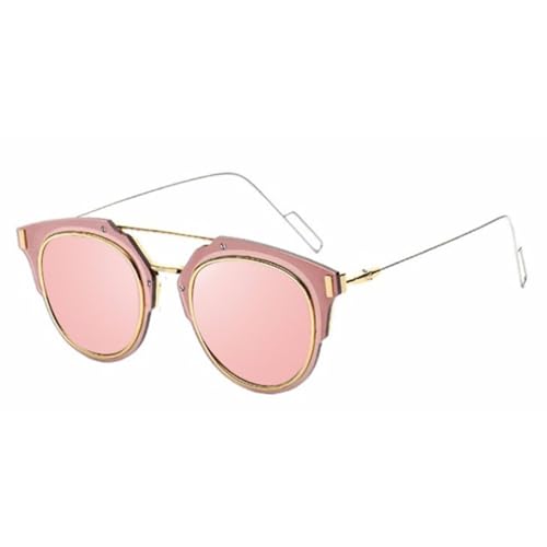 Lunettes de soleil œil de chat tendance monture métallique pour femme et homme rétro