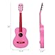 CB SKY 76cm Akustikgitarre Nylon Saiten Gitarre Pink Mädchen Kinder Student Gitarre für Anfänger Schüler Alter 3-12