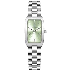 Silver strap/ Pink green face