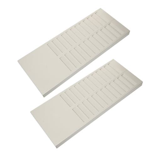 TINEASUR 2個考勤カードラック 壁掛け デスク兼用 耐久性ある オフィス用 出勤カード収納ラック 効率的な スペース節約設計