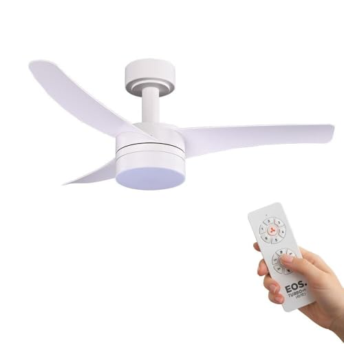 Ventilador de Teto Eos Turbo Vento 3 Pás c/Controle Remoto 106cm Branco 150w Evx100b Bivolt