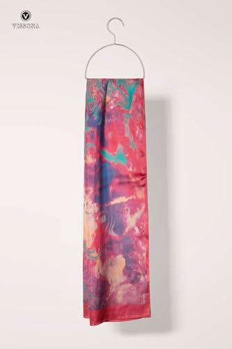 100% Silk Head Scarf for Women - 12"x27" / 30 * 170cm Hair Scarves Satin Head Scarf Bandanas Square Silk 80022