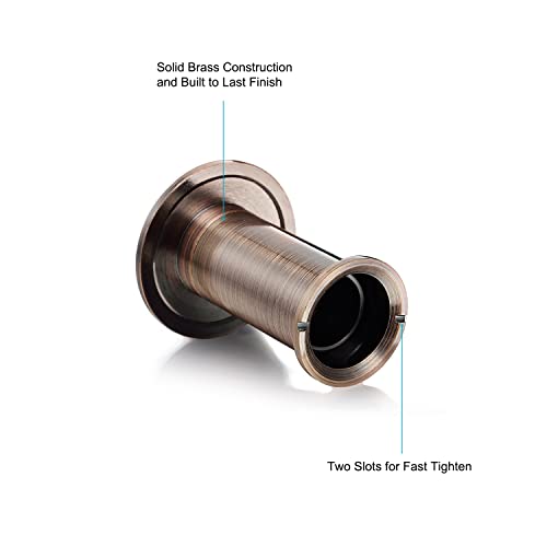 Togu Tg3016Ng-Ac Ul Listed Solid Brass Hd Glass Lens 220-Degree Door Viewer Peephole For 1-3/8" To 2-1/6" Doors, Antique Copper Finish #TOP5