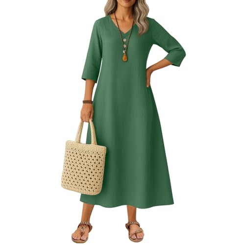 Pastell Kleid, Sexy Sommerkleid Damen Knielang, Festliches Rüschenkleid Moderne Kurzes V Langes Kleid Damen Elegant, Pullikleid Freizeit Ballkleid...