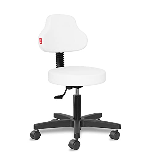 Cadeira Mocho Estética Fisioterapia Branco 1592 Plus Cadeira Brasil