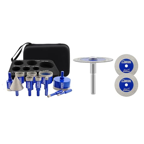Kit de brocas diamante para porcelana y mármol 11 piezas miniatura 1