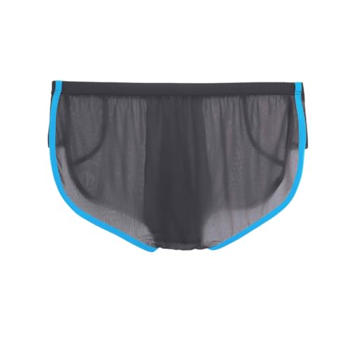 JINSHI Men’s Silk See Thru Boxer Briefs Sexy Mesh Lingeries Split SIde Bulge Pouch Boxers Shorts Mens Ultra Thin Underwear2