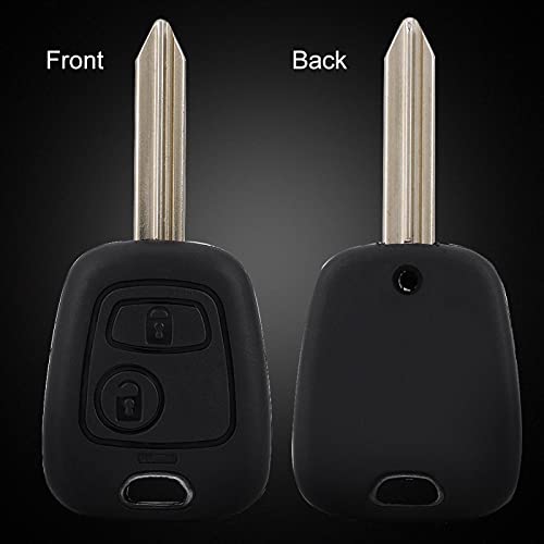 Remote Key, Key Fob, Dioche 2 Buttons Car Remote Key Fob 433Mhz for Saxo Berlingo, Black - Image 2