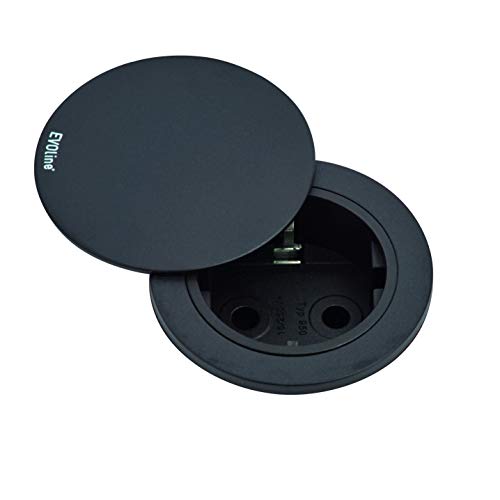 EVOline 159280004100 Steckdosenleiste Unterputz 1-Fach schwarz