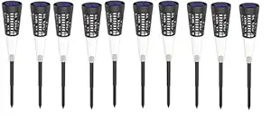 Globex Pack of 2 Lawn Solar Lights Outdoor Waterproof, Solar Pathway Lights Waterproof Performance White Light Source for Community for School