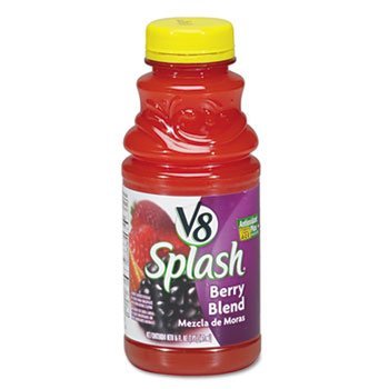 V-8 Splash, Berry Blend, 16 oz Bottle, 12/Box by OFFICE SNAX (Catalog Category: Office Maintenance, Janitorial & Lunchroom / Food & Beverage)