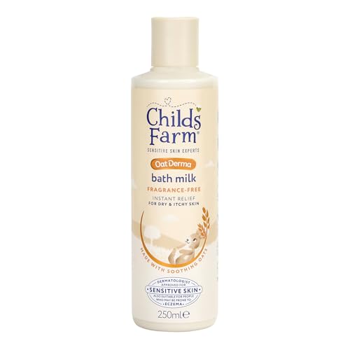 Childs Farm OatDerma Bath Milk Fragrance Free Soothing Hydration for Sensitive Skin Emollient Baby Kids 250ml