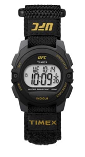 Timex UFC Unisex Rivalry 33mm Watch - Black Velcro Digital Dial Black Case