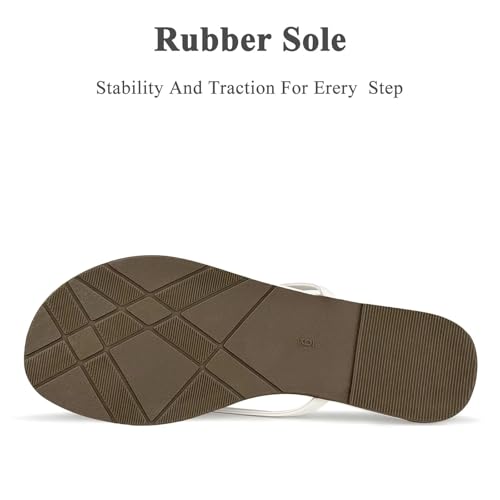 Image of Cheval Flat Leather Flip Flops for Women, Comfortable Dressy Thong Sandals 2026 Summer and Spring Vacation Essentials, Chanclas Para Mujer