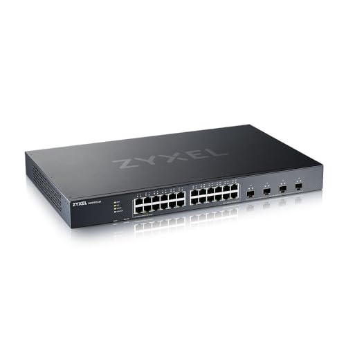 Image of Zyxel 24-Port Gigabit Switch | Smart-L2 Managed | 4X 10G SFP+ | Optional Nebula Cloud | Rackmount | Ethernet Network Hub [XGS1935-28]