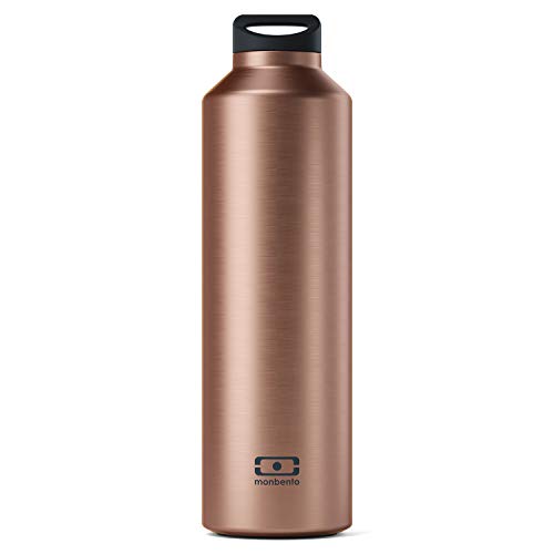 MONBENTO - Insulated Water Bottle MB Steel Cuivre 500ml - Stainless Steel - Leakproof - Infuser - Beverage Hot/Cold for Up to 12 Hours - Ideal for Tea, Coffee - BPA Free - Food Grade Safe - Copper