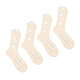 MOKKHNB 4個 可能な木製ソックブロッカー 靴下編み用伸縮モデル 形状保持と伸び防止機能付き 手作り靴下の成形 展示に 編み物ツール