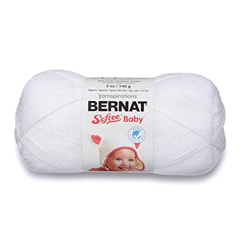 Image of Bernat Softee Baby White Yarn - 3 Pack of 141g /5oz - Acrylic - 3 DK (Light) - 362 Yards - Knitting /Crochet
