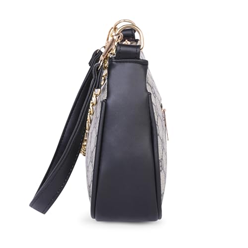 Image of Women's Stylish Printed Shoulder Bag | Trendy Daily Use Handbag with Chain Strap | Lightweight PU Leather Sling Bag for Girls & Women | Spacious & Durable Casual Fashion Purse