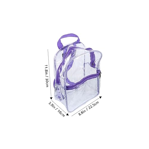 BESPORTBLE Transparent PVC Backpack Durable Clear Shoulder Bag for Stadium Shopping and Daily Use Stylish Design for Adults2