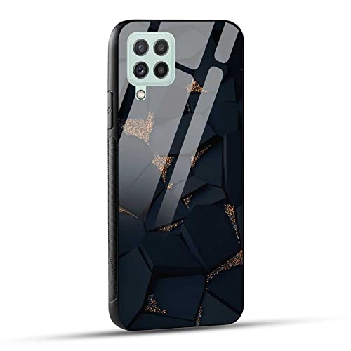 Image of NDCOM for Samsung Galaxy A22 4G Back Cover Printed Glass Case