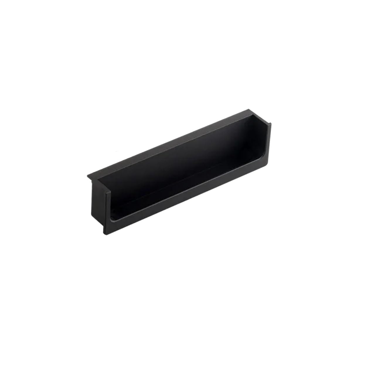 Mohuied Black 120Mm Recessed Handle Embedded Concealed Pulls Handles White Wardrobe Doors Black Cabinets Gray Drawers Recessed Finger(Black 120Mm)