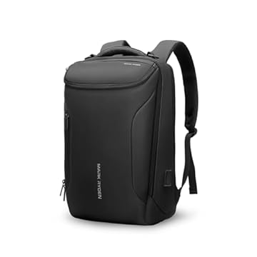 MARK RYDEN Mochila masculina executiva, impermeável, de alta tecnologia, com design em forma de carro esportivo e porta de carregamento USB, mochila para laptop de viagem para notebook de 17,3