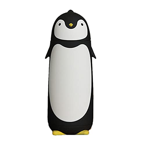 ZPSHYD Cute Penguin Glass Water Cup, 300ml Creatively Shaped Insulated Glass Water Cup, Suitable for Schools and Families