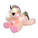 AimdonR 40cm / 60cm Karikatur-Einhorn-Puppe-Plüschtier-Plüsch-flaumiges Tierspielzeug-Geschenk für Kinder (Leuchtet Rosa, 40CM)
