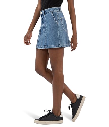 KUT from the Kloth Women's Zoe Skirt Seam at Frt-Slash Slong Rt BTM Pkts2