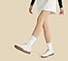 LUCKY STEP Women's Retro Fashion Sneakers Classic Mesh Gum Sole Tennis Footwear Casual Running Trainer Skate Walking Shoes(Beige,8.5)