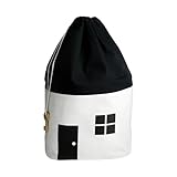 Lilinzhi Atmungsaktives Baumwollstoff Aufbewahrungsbehälter Für Kinderzimmer Spielzeugkollektion Praktische Kordelstring Verschlussbeutel Kinderzimmer Spielzeugorganisator