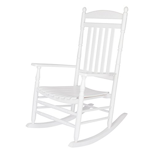 Shine Company 4333Wt Rhode Island Front Porch Rocker | Comfortable Outdoor Wood Rocking Chair For Indoor/Outdoor – White #TOP14