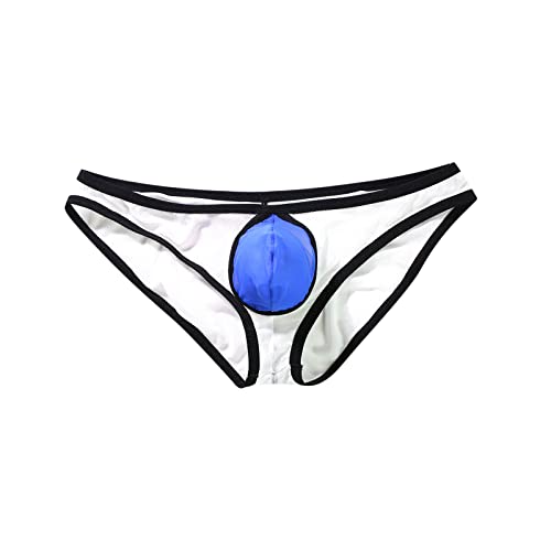 Men Mesh Bikini Briefs Breathable Supporter Cool Stretchy Lightweight Underwear Enhancing Flex Fit Workout Underpants White