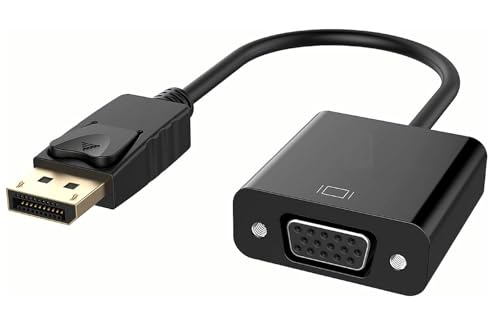 Image of 100FIT DP to VGA Adapter, HDMI to VGA 1080P Converter, Compatible with Computer, Desktop, Laptop, PC, Monitor, Projector, HDTV (DP to VGA)